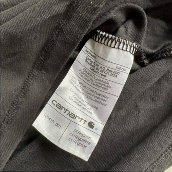 Carhartt | Black Relaxed Fit Heavyweight Short Sleeve Pocket Tee | Size Medium - Picture 8 of 10